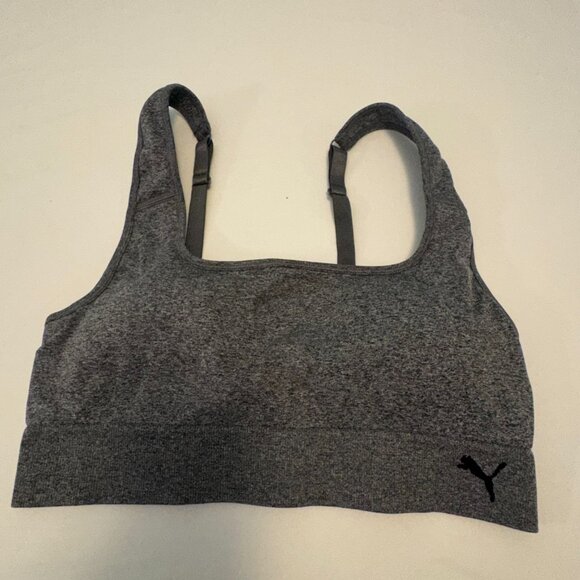 Puma Sports Bra – Size XL – Grey Heather - 0126 - Picture 2 of 6